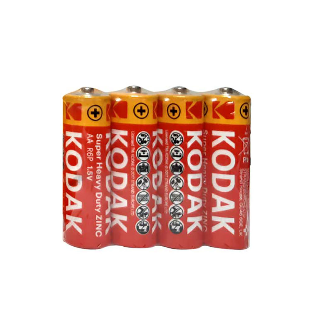 kodak-aa-shrink-x4 باتری نیم قلمی کداک مدل Super Heavy Duty ZINC بسته 4 عددی - Image 1