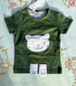 ست تیشرت و شلوار دخترانه مدل گربه - Image 3