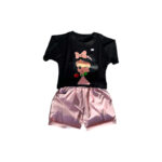 ست کراپ و شلوارک دخترانه مدل سفیدبرفی